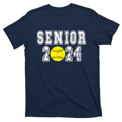 Retro Matching Family Softball Class Of 2024 Dad T-Shirt