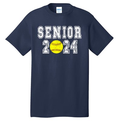 Retro Matching Family Softball Class Of 2024 Dad Tall T-Shirt