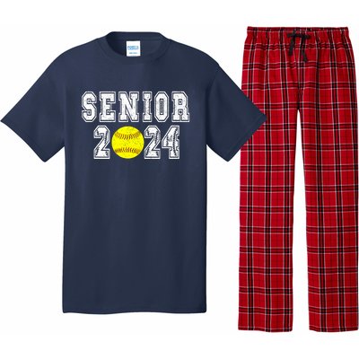 Retro Matching Family Softball Class Of 2024 Dad Pajama Set