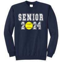 Retro Matching Family Softball Class Of 2024 Dad Tall Sweatshirt