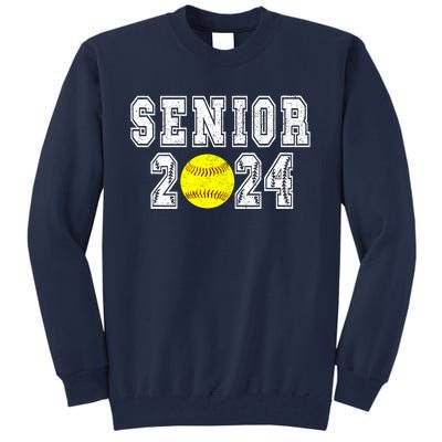 Retro Matching Family Softball Class Of 2024 Dad Tall Sweatshirt