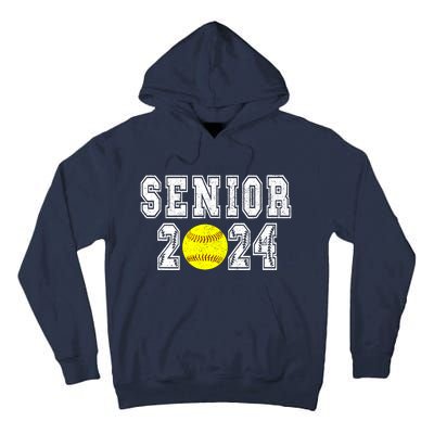 Retro Matching Family Softball Class Of 2024 Dad Tall Hoodie