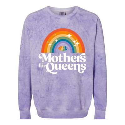 Rainbow Mothers For Queens Support Drag Is Not A Crime Colorblast Crewneck Sweatshirt