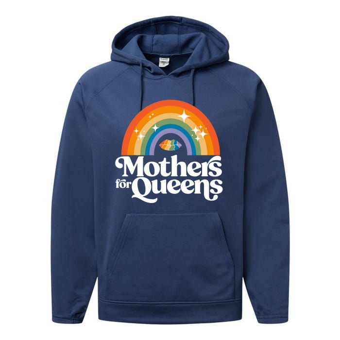 Rainbow Mothers For Queens Support Drag Is Not A Crime Performance Fleece Hoodie