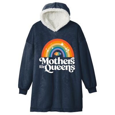 Rainbow Mothers For Queens Support Drag Is Not A Crime Hooded Wearable Blanket