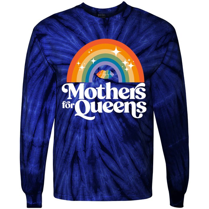 Rainbow Mothers For Queens Support Drag Is Not A Crime Tie-Dye Long Sleeve Shirt