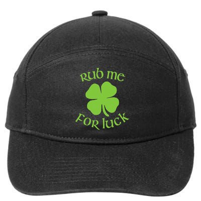RUB ME FOR LUCK Funny St. Patrick's Day 7-Panel Snapback Hat