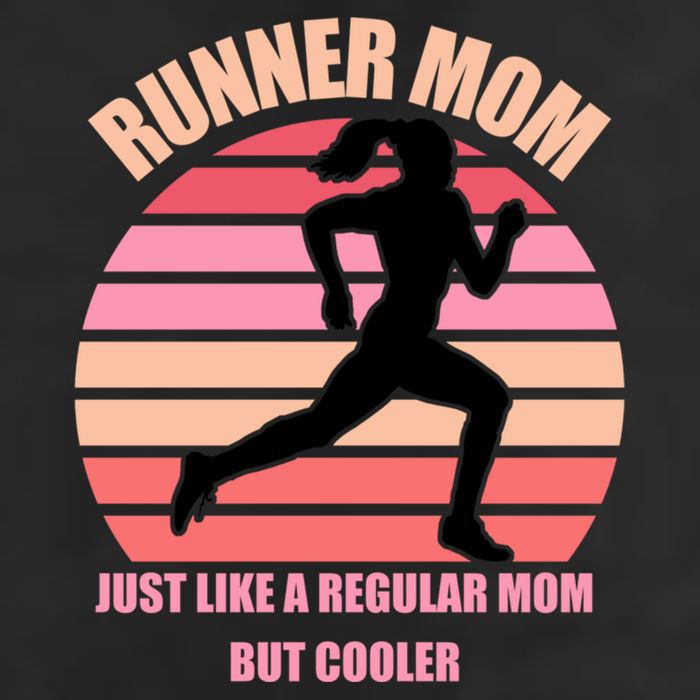Runner Mom Funny Marathon Running Jogging Mothers Day Gift 7 Panel Mesh Trucker Snapback Hat