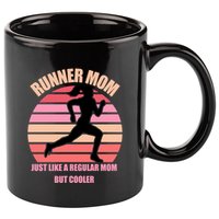 Runner Mom Funny Marathon Running Jogging Mothers Day Gift 11oz C Handle Ceramic Mug