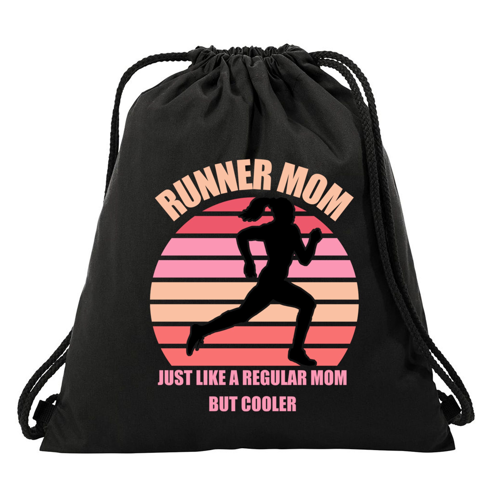 Runner Mom Funny Marathon Running Jogging Mothers Day Gift Drawstring Bag