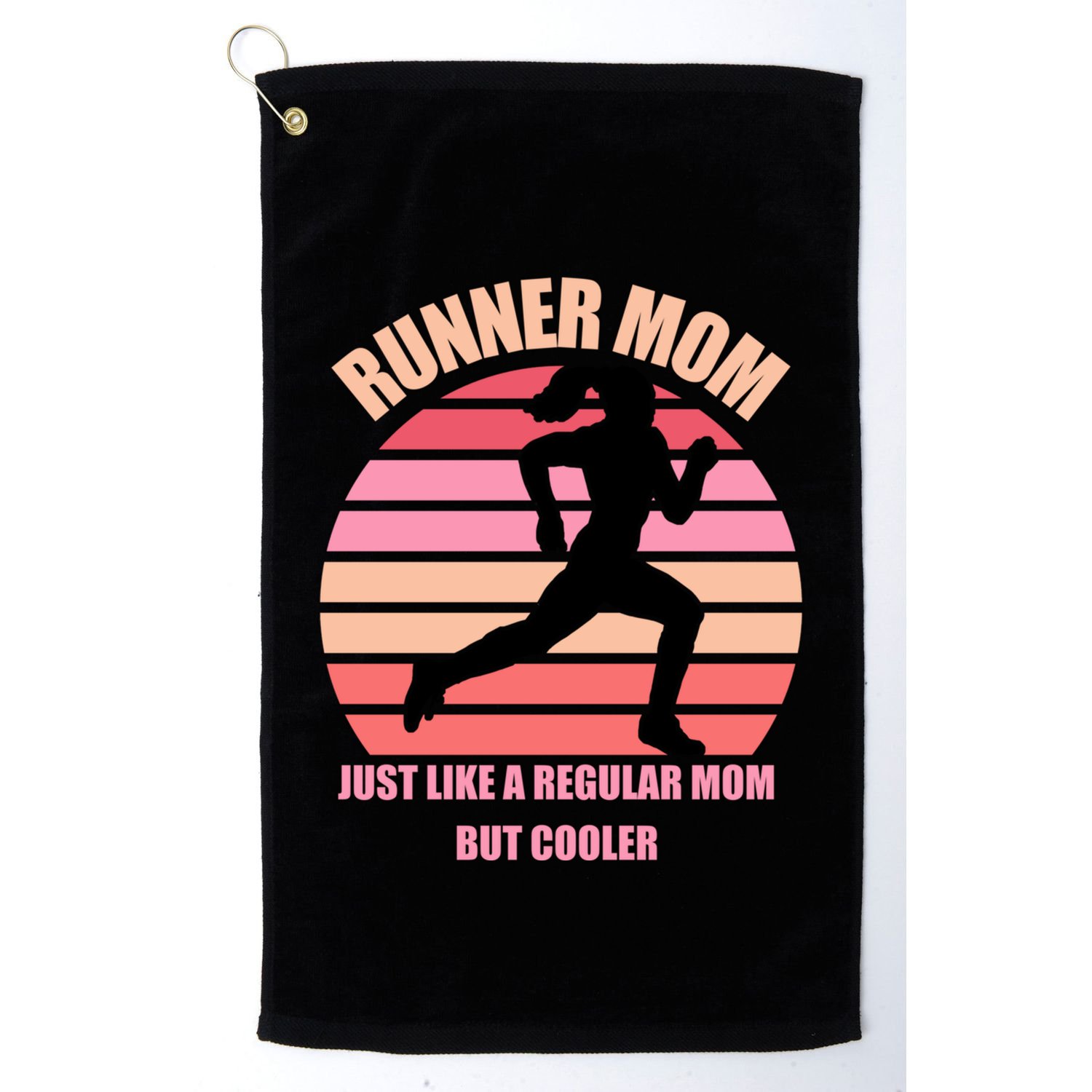 Runner Mom Funny Marathon Running Jogging Mothers Day Gift Golf Towel