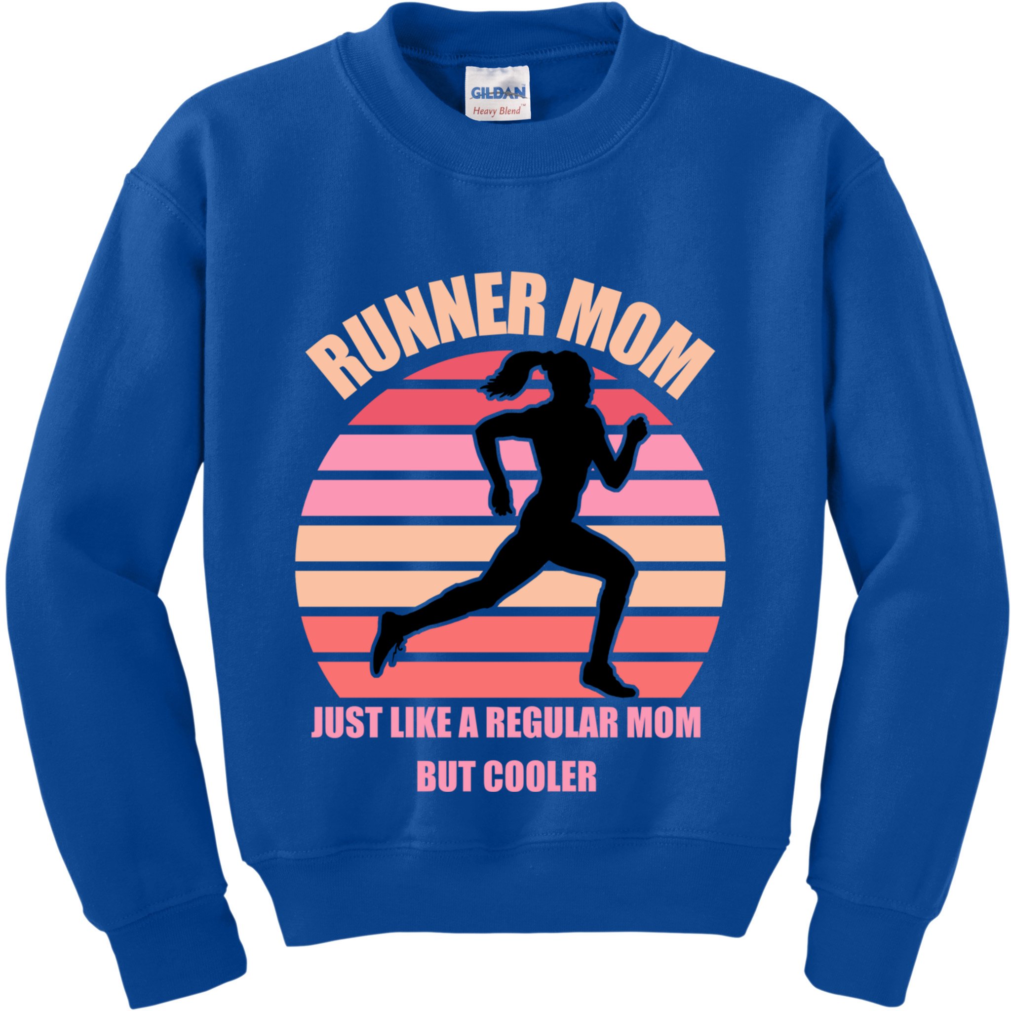 Runner Mom Funny Marathon Running Jogging Mothers Day Gift Kids Sweatshirt
