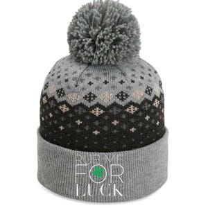 Rub Me For Luck Saint Patrick's Day Parade The Baniff Cuffed Pom Beanie