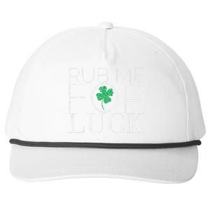 Rub Me For Luck Saint Patrick's Day Parade Snapback Five-Panel Rope Hat