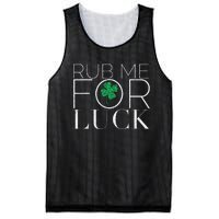 Rub Me For Luck Saint Patrick's Day Parade Mesh Reversible Basketball Jersey Tank