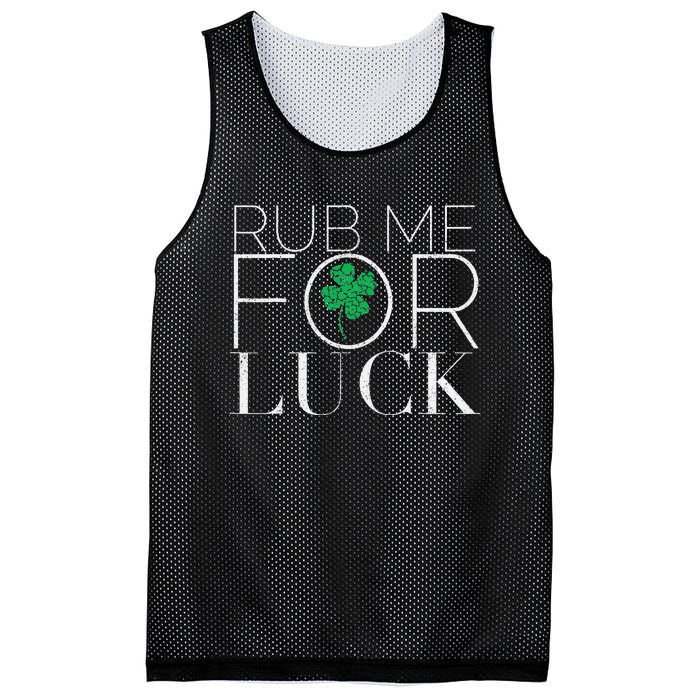 Rub Me For Luck Saint Patrick's Day Parade Mesh Reversible Basketball Jersey Tank