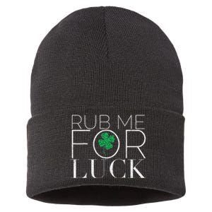 Rub Me For Luck Saint Patrick's Day Parade Sustainable Knit Beanie