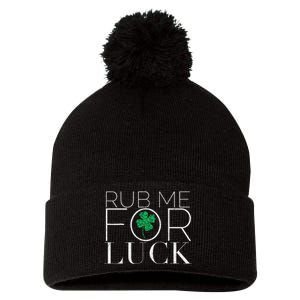 Rub Me For Luck Saint Patrick's Day Parade Pom Pom 12in Knit Beanie