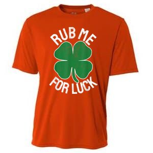 Rub Me For Luck St Patrick's Day Funny Adult Humor Cooling Performance Crew T-Shirt