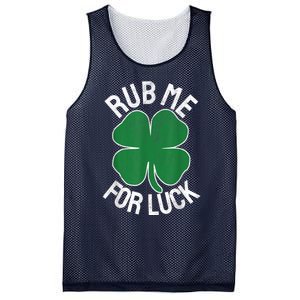 Rub Me For Luck St Patrick's Day Funny Adult Humor Mesh Reversible Basketball Jersey Tank