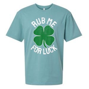 Rub Me For Luck St Patrick's Day Funny Adult Humor Sueded Cloud Jersey T-Shirt