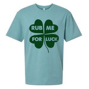 Rub Me For Luck St. Patrick's Day Funny Sueded Cloud Jersey T-Shirt