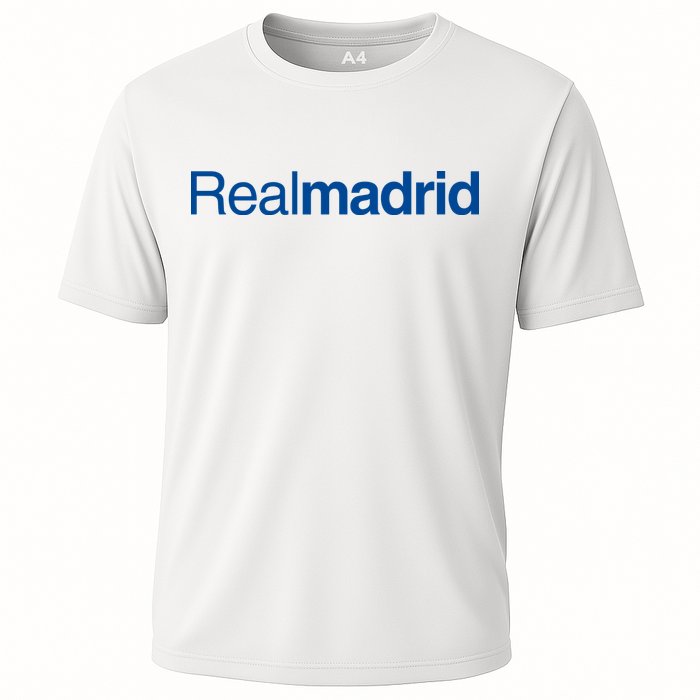 Real Madrid Football Club Text Cooling Performance Crew T-Shirt