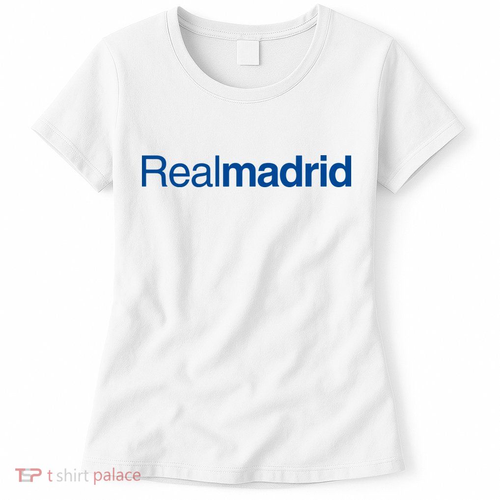 Real Madrid Football Club Text Womens T-Shirt