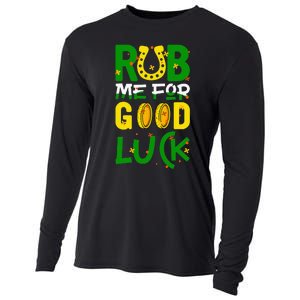 Rub Me For Good Luck Irish quote St. Patricks Day Cooling Performance Long Sleeve Crew