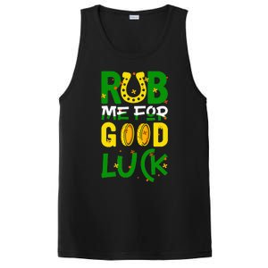 Rub Me For Good Luck Irish quote St. Patricks Day PosiCharge Competitor Tank