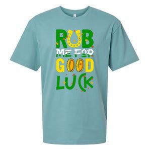 Rub Me For Good Luck Irish quote St. Patricks Day Sueded Cloud Jersey T-Shirt