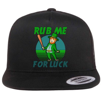 Rub Me For Luck Design St Patricks Baseball Cute Gift Flatbill Hat
