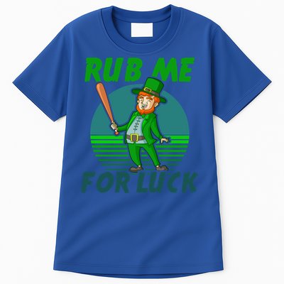 Rub Me For Luck Design St Patricks Baseball Cute Gift Tall T-Shirt