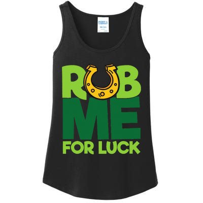 Rub Me For Luck St Patrick's Day Funny Adult Humor Ladies Essential Tank