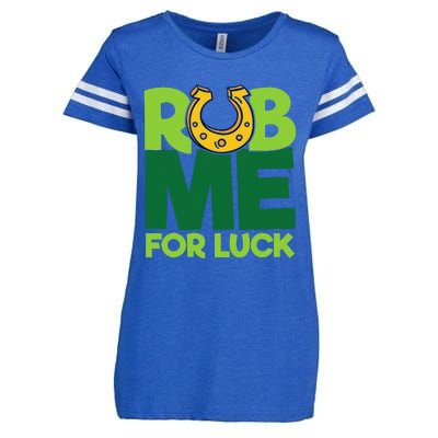 Rub Me For Luck St Patrick's Day Funny Adult Humor Enza Ladies Jersey Football T-Shirt