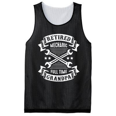 Retired Mechanic Full Time Grandpa Mesh Reversible Basketball Jersey Tank