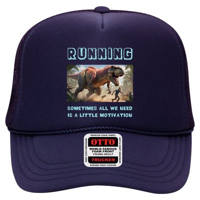 Running Motivation Funny Dinosaur Tyrannosaurus Rex Trucker Hat