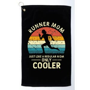 Runner Mom Funny Marathon Running Jogging Mothers Day Platinum Collection Golf Towel