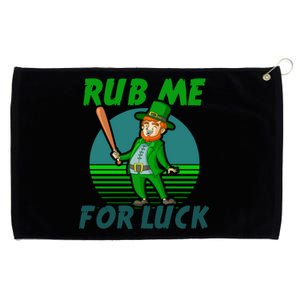 Rub Me For Luck Design St Patricks Baseball Cute Gift Grommeted Golf Towel