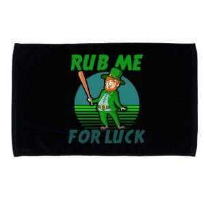 Rub Me For Luck Design St Patricks Baseball Cute Gift Microfiber Hand Towel