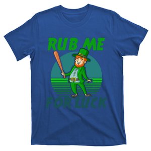 Rub Me For Luck Design St Patricks Baseball Cute Gift T-Shirt