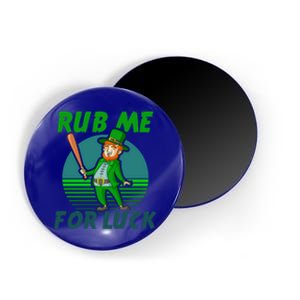 Rub Me For Luck Design St Patricks Baseball Cute Gift Magnet