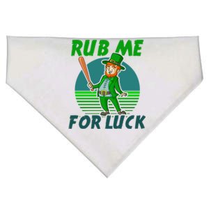 Rub Me For Luck Design St Patricks Baseball Cute Gift USA-Made Doggie Bandana