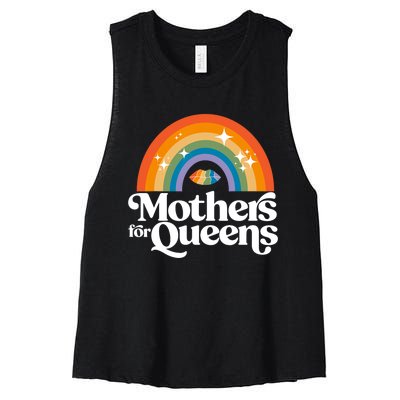 Rainbow Mothers For Queens Support Drag Is Not A Crime Women's Racerback Cropped Tank