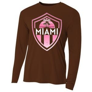 Retro Miami Florida Shield Badge Logo Cooling Performance Long Sleeve Crew