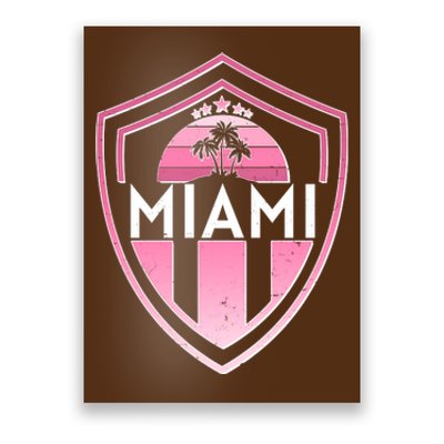 Retro Miami Florida Shield Badge Logo Poster