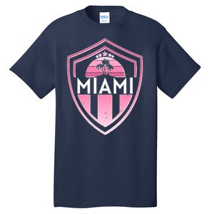 Retro Miami Florida Shield Badge Logo Tall T-Shirt