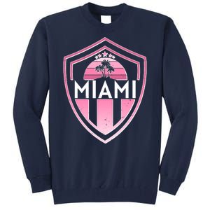 Retro Miami Florida Shield Badge Logo Tall Sweatshirt