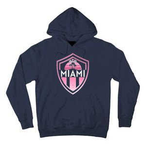 Retro Miami Florida Shield Badge Logo Tall Hoodie