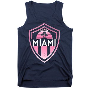 Retro Miami Florida Shield Badge Logo Tank Top